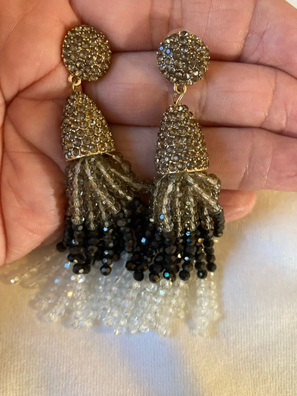 Baublebar Beaded Fringe Statement Chandelier Earrings